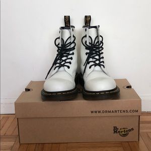Dr Martens 1460 white boots